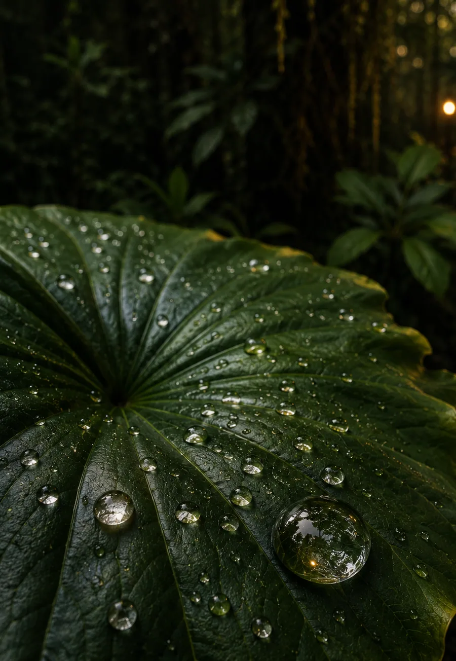 Dew on a leaf — the living world at close range.