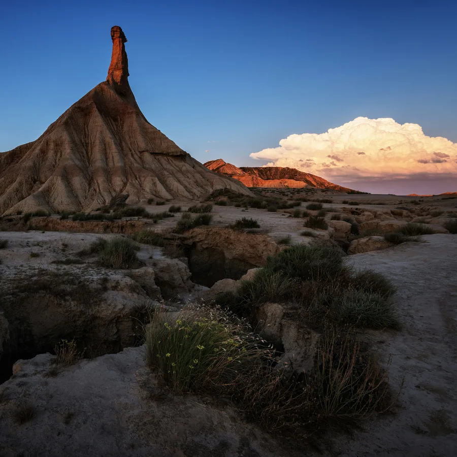 Castildetierra — the iconic hoodoo of the Bardenas Reales.