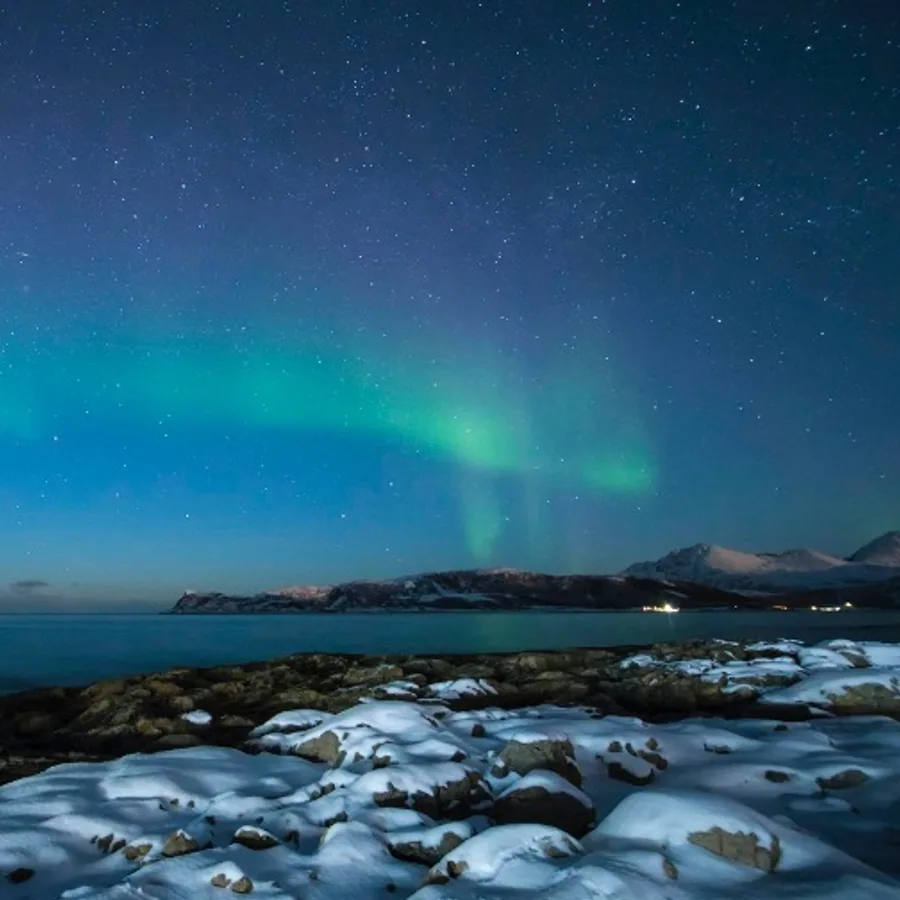 The northern lights above Arctic Norway.